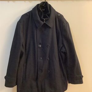 Calvin Klein Men's Black Pea Coat